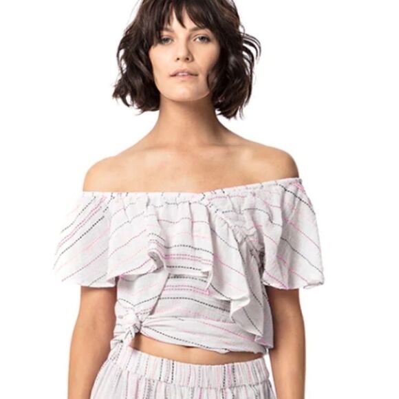 NWT ASTARS Pale Pink Eden On & Off The Shoulder Top - Picture 1 of 11